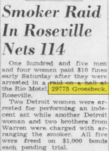 Roseville Inn (Rio Motel) - Apr 26 1964 Article (newer photo)